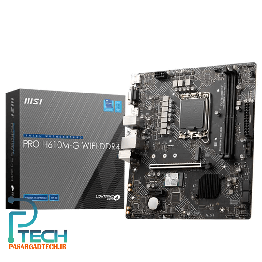 مادربرد ام اس آی مدل MSI PRO H610M-G WIFI DDR4