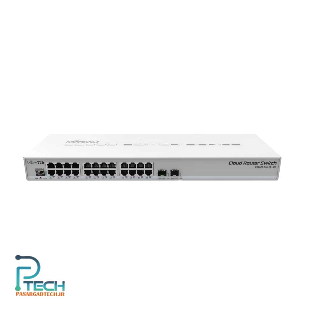 سوئیچ روتر میکروتیک مدل CRS326-24G-2S+RM